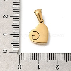 Подвески в форме сердца из нержавеющей стали 304 со стразами STAS-Z103-01G-07