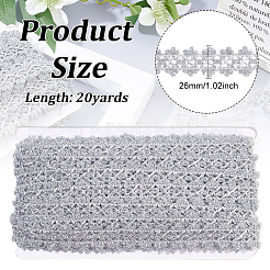 Филигранная кружевная отделка из полиэстера&nbsp;OCOR-WH0074-96B