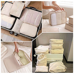 8 trousse de toilette de voyage en polyester&nbsp;ABAG-WH0046-118A