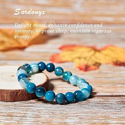 Натуральные полосатые агатовые / полосатые агатовые бусинки G-OC0001-16