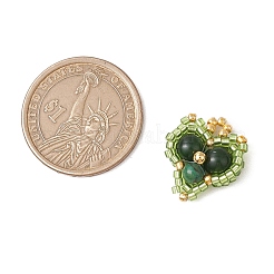 Pendentifs en forme de coeur en perles de verre&nbsp;PALLOY-MZ00466-03