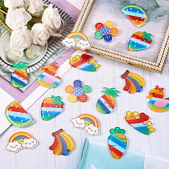 45шт 9 вида акриловых кабошонов MACR-CJ0001-29