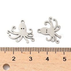 ステンレスペンダント201個  タコ  14.5x17x1mm  穴：1.4mm&nbsp;STAS-P428-04C-P