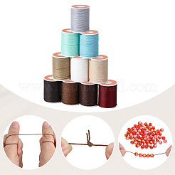 11 Rolle 11 Farben runde gewachste Polyesterschnur&nbsp;YC-PA0001-01