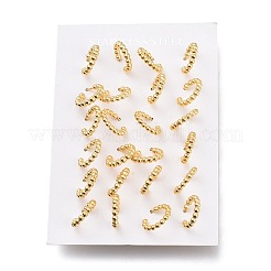 Серьги-полукольца из нержавеющей стали 304 EJEW-H100-11B-G