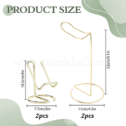 4 Stück 2 Stile Eisen-Headset-Halter&nbsp;AJEW-DR0002-61G