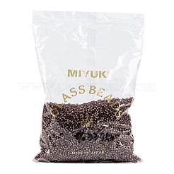 MIYUKIラウンドロカイユビーズ  日本製シードビーズ  8/0  （rr337)裏地付きシナモン光沢  3mm  穴：1.1mm  約19000~20500個/ポンド&nbsp;SEED-G008-RR0337
