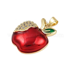 Кулоны из латуни с микропрозрачным паве и кубическим цирконием&nbsp;KK-R230-07G