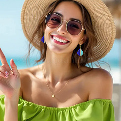 10 шт. подвески из прозрачной и непрозрачной смолы и дерева 5 цветов&nbsp;RESI-TA0004-64