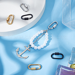 6 шт. 3 цвета 304 нержавеющая сталь винтовой карабин замок подвески&nbsp;STAS-UN0053-35