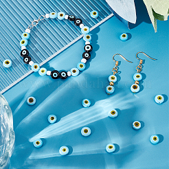 1 нить бусины лэмпворк ручной работы от сглаза LAMP-NB0001-86B