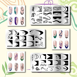 DIY-Nagelkunst-Vorlagen aus Edelstahl&nbsp;MRMJ-WH0092-001