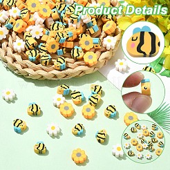 200шт 3 стиля ручной работы бусины из полимерной глины&nbsp;CLAY-YW0002-61