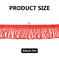 Polyester-Quasten-Spitzenband&nbsp;DIY-WH0308-535B