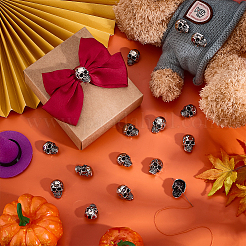 20 шт. пуговицы из сплава в виде черепа FIND-PH0026-24B