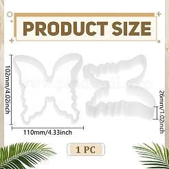 DIYシリコンモールド  蝶  ホワイト  102x110x26mm&nbsp;DIY-WH0622-340