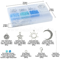Наборы ювелирных украшений с подвесками из стекла и сплава на тему океана «сделай сам»&nbsp;DIY-FS0006-16