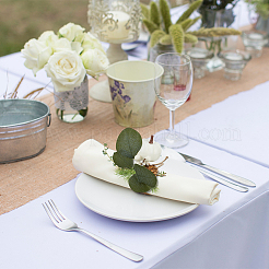 6 шт. пластиковые и пенопластовые кольца для салфеток в виде листьев&nbsp;AJEW-OC0014-40