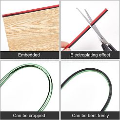 2 шт. чехол для рулевого колеса автомобиля из волокна и 12 шт. декоративная накладка на полоску кондиционера из ПВХ&nbsp;AJEW-FH0002-40