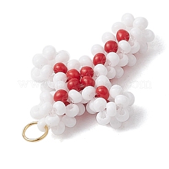 Подвески-крестики из бисера&nbsp;PALLOY-GD00002-05