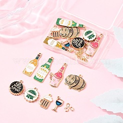 16 шт. 8 стиля Октоберфест сплав эмалированные подвески&nbsp;ENAM-FP0001-83