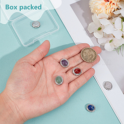 6 шт. 6 стиля латунных многорядных звеньев с натуральным аметистом&nbsp;KK-BC0015-16