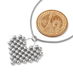 Антикоррозийные ожерелья из нержавеющей стали 304 с круглой цепочкой-змейкой для женщин&nbsp;STAS-Z114-19P