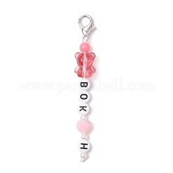 6шт. подвеска из акрила в виде медведя и буквы HJEW-JM02957