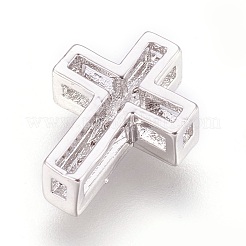 Perline zirconi micro pave  in ottone&nbsp;ZIRC-F088-027P
