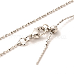 Cadena de bolas de latón chapada en rack de 1 mm&nbsp;MAK-L044-51P