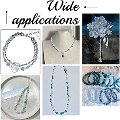 2 нити бусины из натурального голубого кварца G-NB0005-24B