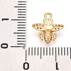 Messing micro pave klare zirkonia anhänger&nbsp;KK-T075-19G-03