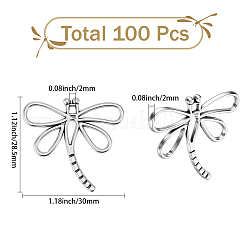 100 ciondolo in lega stile tibetano a forma di libellula&nbsp;TIBEP-SC0003-46