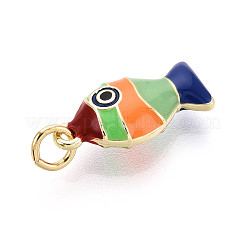Pendentifs en laiton et émail&nbsp;KK-T079-02A-G