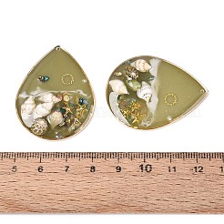 Pendentifs en laiton et résine époxy&nbsp;KK-Q082-03KCG-03