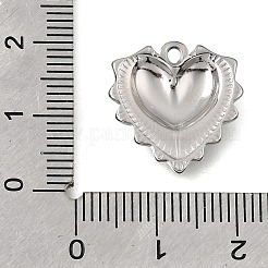 304ステンレスペンダント  エナメル  ハートチャーム  ステンレス鋼色  ミックスカラー  17.5x17x3mm  穴：1.6mm&nbsp;STAS-N108-100P