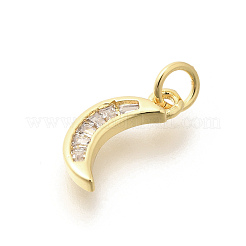 Pendenti in zirconi cubici trasparenti in micro pavè di ottone&nbsp;KK-L225-015G