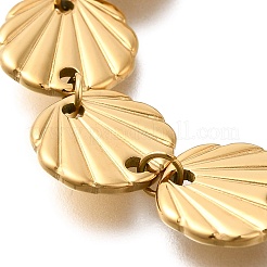 Браслеты-цепочки в форме ракушки из нержавеющей стали 304 для женщин BJEW-S165-03G