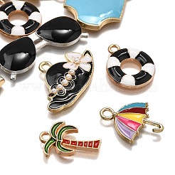 14 шт. 7 стиля подвески из сплава и эмали на пляжную тематику&nbsp;ENAM-FP0002-79