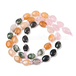 Нити из натуральных бусин: зелёной пятнистой яшмы&nbsp;G-Z135-A07