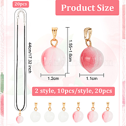 Набор для самостоятельного изготовления ожерелья с подвеской в виде персика 3d&nbsp;DIY-OC0010-47