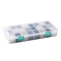 600 г 24-х цветных стеклянных бусин&nbsp;SEED-JP0008-01-2mm