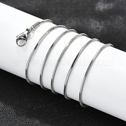 Не тускнеющие квадратные цепочки-змейки из нержавеющей стали 304 NJEW-L173-005-P