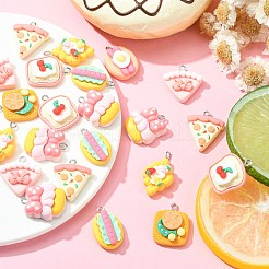 40шт 8 стиля непрозрачные подвески из смолы&nbsp;RESI-CJ0003-47