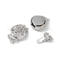 Покрытие стойки латунь микро паве прозрачный кубический цирконий застежки коробки&nbsp;KK-G494-07P