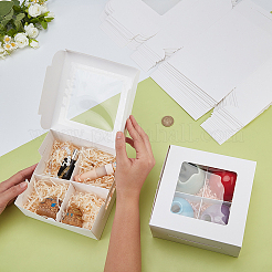 Квадратная складная бумажная коробка для торта&nbsp;LS-CON-WH0089-174B