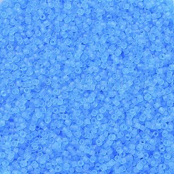 MIYUKIデリカビーズ  シリンダー  日本製シードビーズ  11/0  （db1269)マット透明オーシャンブルー  1.3x1.6mm  穴：0.8mm  約20000個/袋  100 G /袋&nbsp;SEED-J020-DB1269