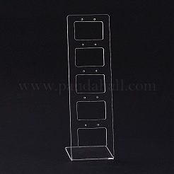 透明アクリルイヤリングディスプレイスタンド  はしご形  透明  19.5x6.3x0.95cm  穴：1.6mm&nbsp;EDIS-G014-01