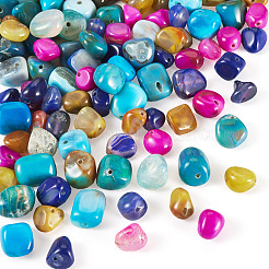 100шт 5 цвета бусины из натурального агата&nbsp;G-TA0002-51