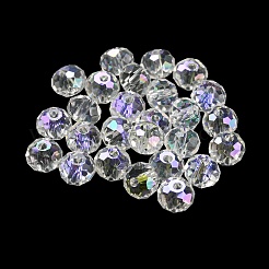 Прозрачный Electroplate стеклянные бусины GLAA-L046-02G